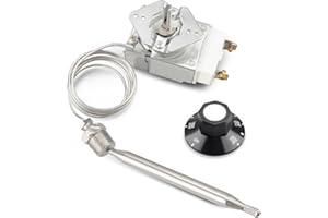 VAGMUXADO RX-2-24 Thermostat for Deep Fryer Fit for ADCRAFT, for Gas Fryer Adcraft Atosa 301030004 Robertshaw 5300-402, with 3/8" Mpt Stuff Box 200-400F