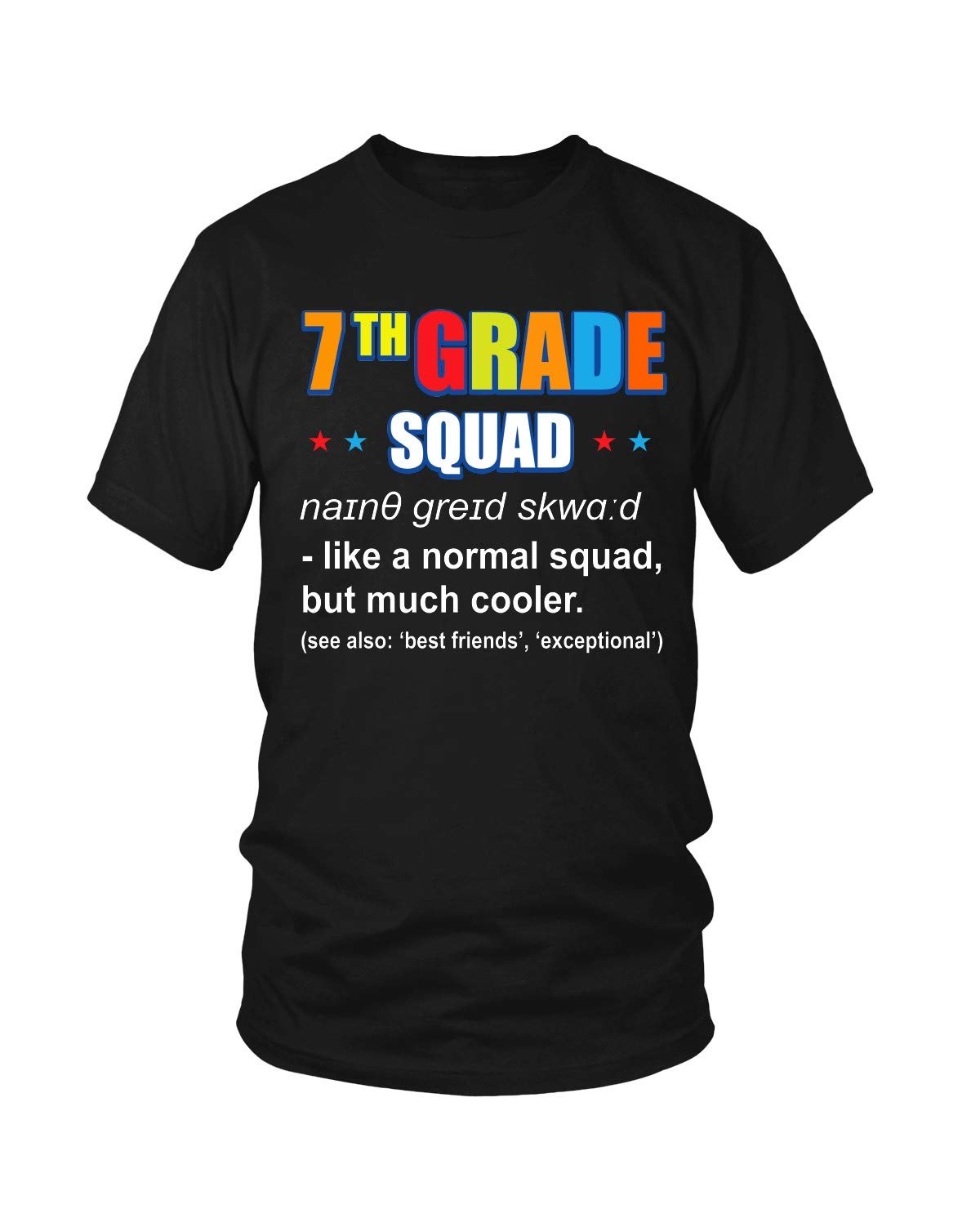 Virtu Tees Back To School Shirt 7th Grade Squad Definition Tea T-shirt