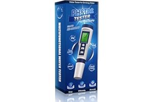 KONVIO NEER 6 in 1 Pool Salt Tester & TDS Meter, 0.01 High Accuracy PH Meter for Water, Water PH/TDS/EC/Salt/Temperature Tester(°F/℃), PPM Meter Water Tester for Drinking Water, Hydroponics, Aquarium and Pool