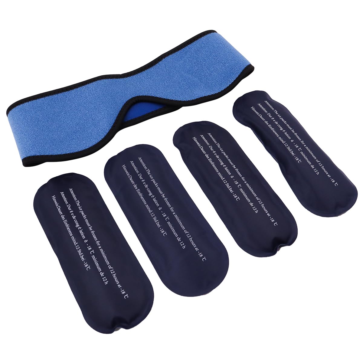 Sarini Face Ice Pack for Jaw Pain,Hot Cold Compress Jaw Ice Pack for Wisdom Teeth Pain Relief/Chin/Facial Surgery/TMJ/Migraine/Face Swelling with 4 Reusable Gel Cold Packs