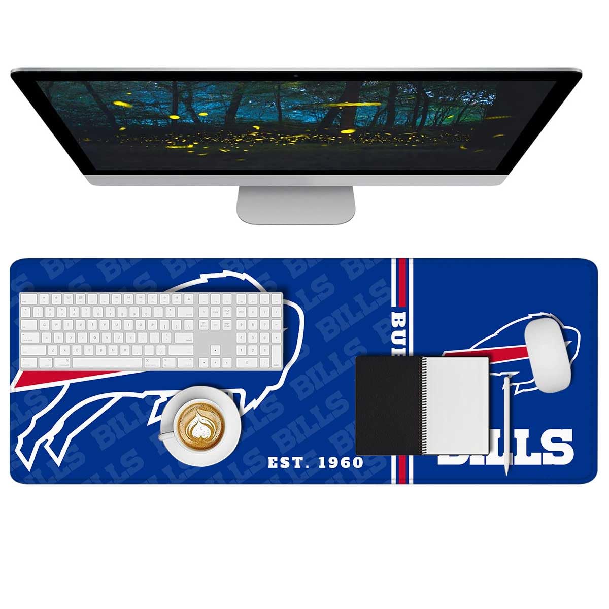 Photo 1 of Generic Mouse Pad Extended Large Gaming Desk Pad 31.5 x 11.8 Inch, XL Mousepad Topographic Mouse Pad with Anti-Slip Rubber Base for Buffalo Home Office