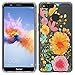 Huawei Honor 7X Case, Huawei Mate SE Case, SWODERS Flower Clear Design Shock Absorbing TPU + Hard PC Bumper Case For Huawei Honor 7X/Huawei Mate SE?- Orange