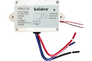 Briidea 220V 240V On/Off Switch Electric Heating Relay with Built-in 24V Transformer, Replacement for Any Relay, Compatible with 24V Thermostat
