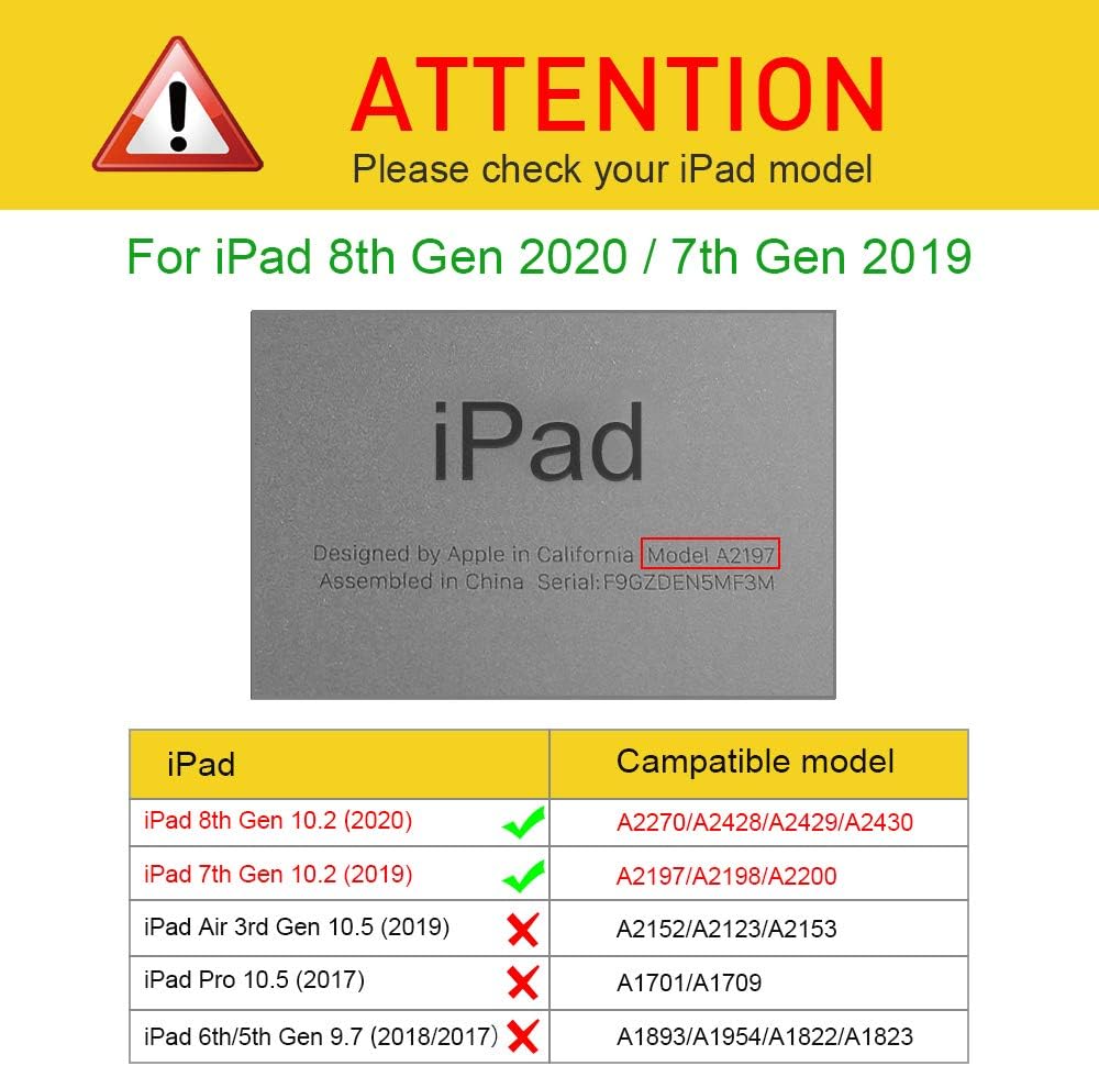 Fintie Case for New iPad 8th Gen (2020) / 7th Generation (2019) 10.2 Inch - [Corner Protection] Multi-Angle Viewing Folio Stand Cover with Pocket, Pencil Holder, Auto Wake/Sleep, Purple: Computers & Accessories