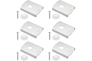 Alsoyixia 6Pcs N7192 Bi-fold Door Repair Bracket, Top or Bottom Mount, Each with Screw and Gasket, for 1-3/8 in Wood Doors, Fits 7/16 in Pivot