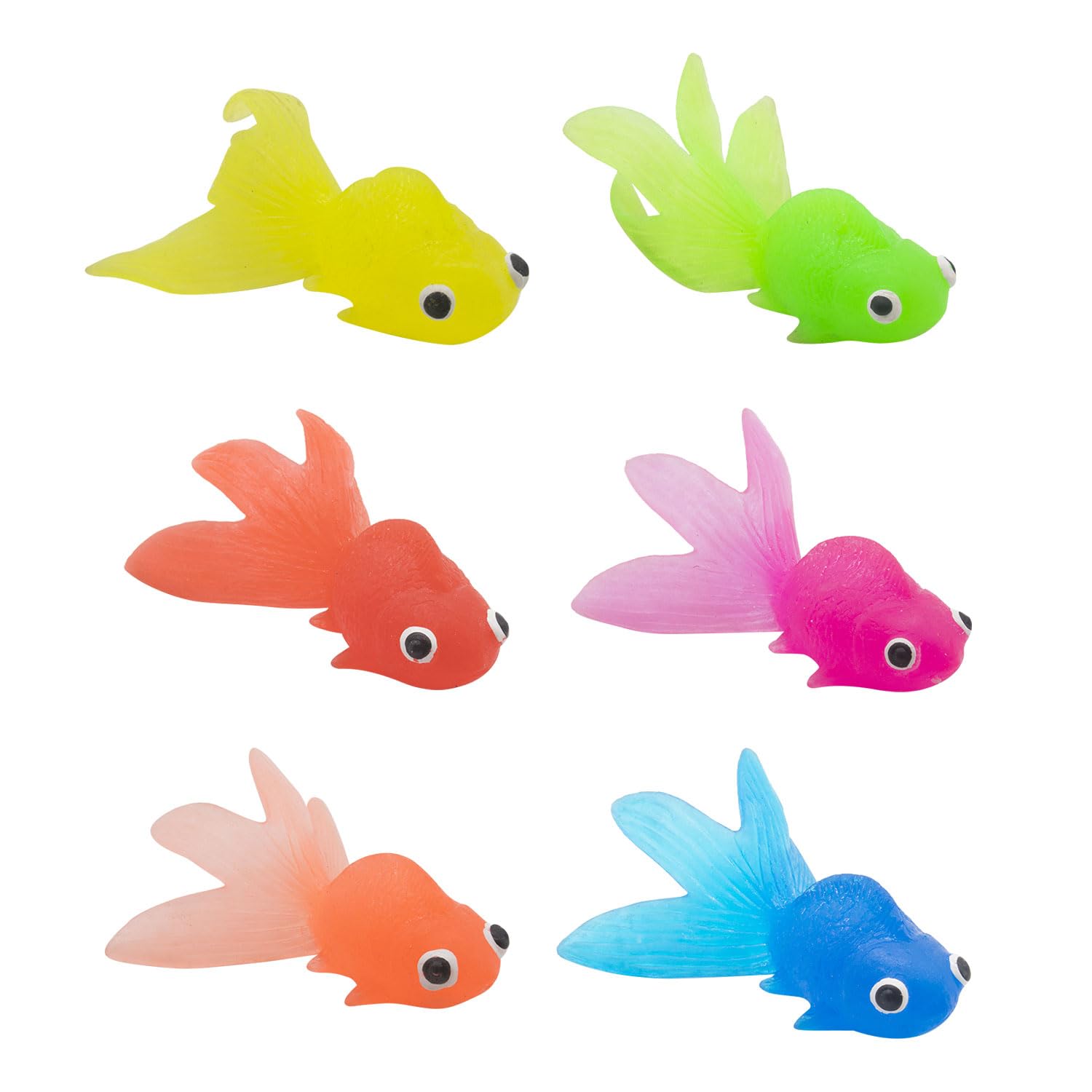 RmKbe 6pcs Artificial Aquarium Fishes Goldfish Toy Fake Fish Fish Tank Ornaments Artificial Moving Floating Goldfish for Fish Tank