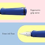 LAMY Safari Blue Fountain Pen M Nib Ergonomic Grip T 10 Cartridge view 4