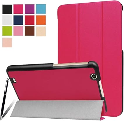 Amazon J Com タブレット ケース 17年 新型 Lg G Pad 8 0 Lgt02 専用puレザー保護ケース三つ折り スタンド機能付 カバー 全13色 ローズレッド Wu Jun パソコン 周辺機器 通販