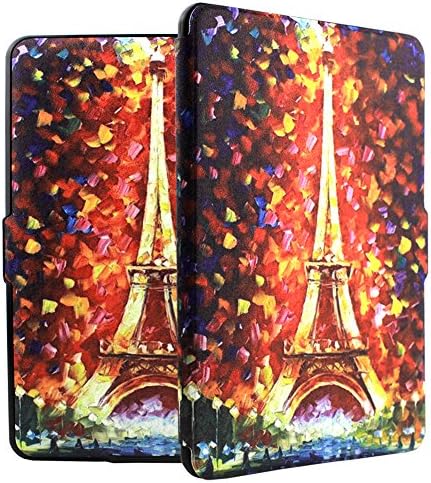 Ropada Painting tower Case for Kindle Paperwhite Ereader 6'' PU Leather Smart Covers for Kindle Paperwhite 2017