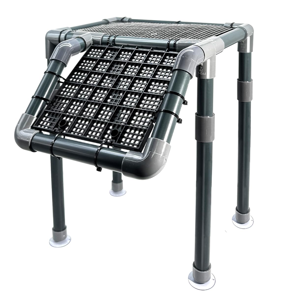 Photo 1 of Large Basking Platform for Aquatic Turtles, 10.8" Width Resting Area, Adjustable Height Turtle Basking Platform with Suction Cup, Turtle Tank Accessories