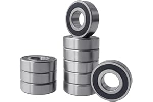 Sackorange 10 PCS R8-2RS Double Rubber Sealed Roller Ball Bearing 1/2 Inch Bore 1/2 x 1-1/8 x 5/16 Inch ABEC3 Precision Bearing for Electric Motor, Wheels, Home Appliances, Garden Machinery