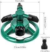 HTLY SPR Garden Sprinkler Automatic 360 Degree 3 Arm Watering System view 9