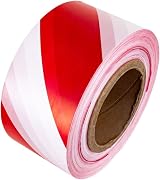 Gocableties Red White Barrier Tape 70mm x 500m Box of 5 Non Adhesive view 2
