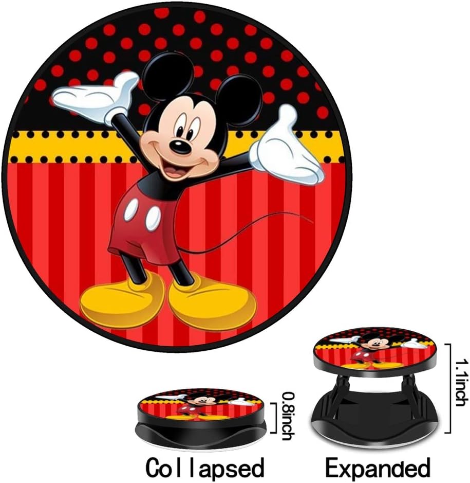 Cell Phone Finger Stand Holder, Disney Mickey Mouse Grip Foldable Phone Mount Expanding Kickstand Compatible with All Tablets and Smartphones