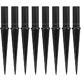 Kisangel Solar Light Replacement Stakes 10-Pack Plastic Garden Lamp Spikes for Outdoor Landscape Lighting Waterproof Ground Stakes for Yard and Candy Cane Solar Lights