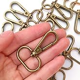 YIXI-SBest 15 Pcs 1" Inside Diameter Oval Ring Lobster Clasp Claw Swivel for Strap Push Gate Lobster Clasps Hooks Swivel Snap Fashion Clips (Antique Brass, 1 inch)