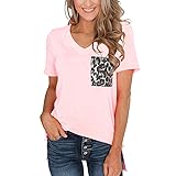 Sunhusing Women's Casual V-Neck Leopard Print