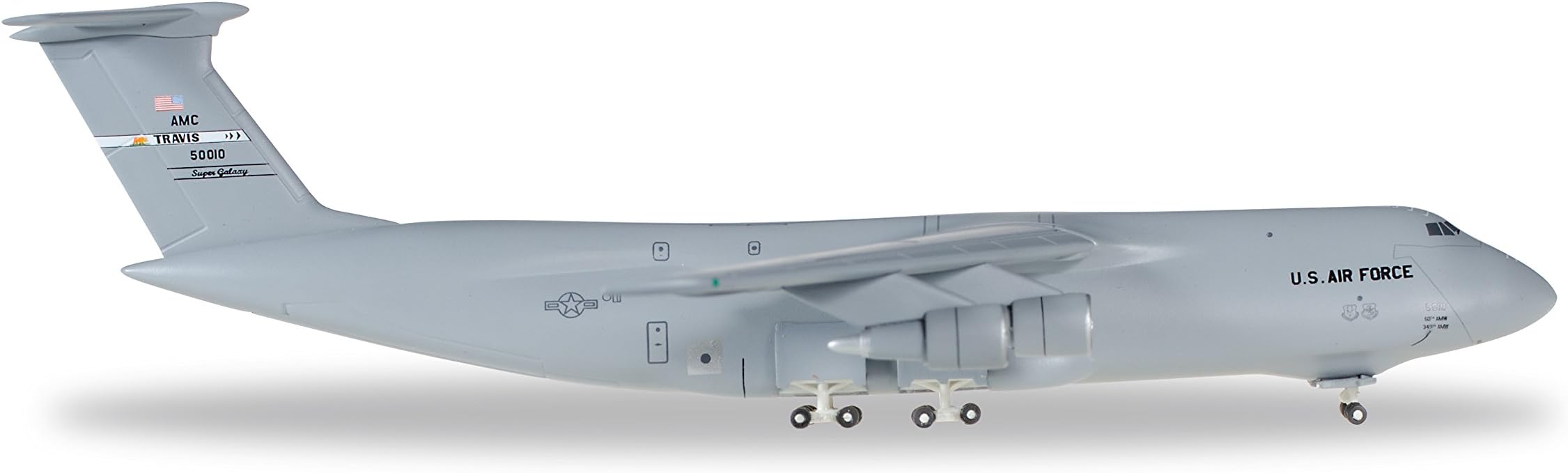 Herpa 529549 – U.S. Air Force Lockheed C 5 Galaxy 60th Air Mobility Wing, 22D Airlift Squadron