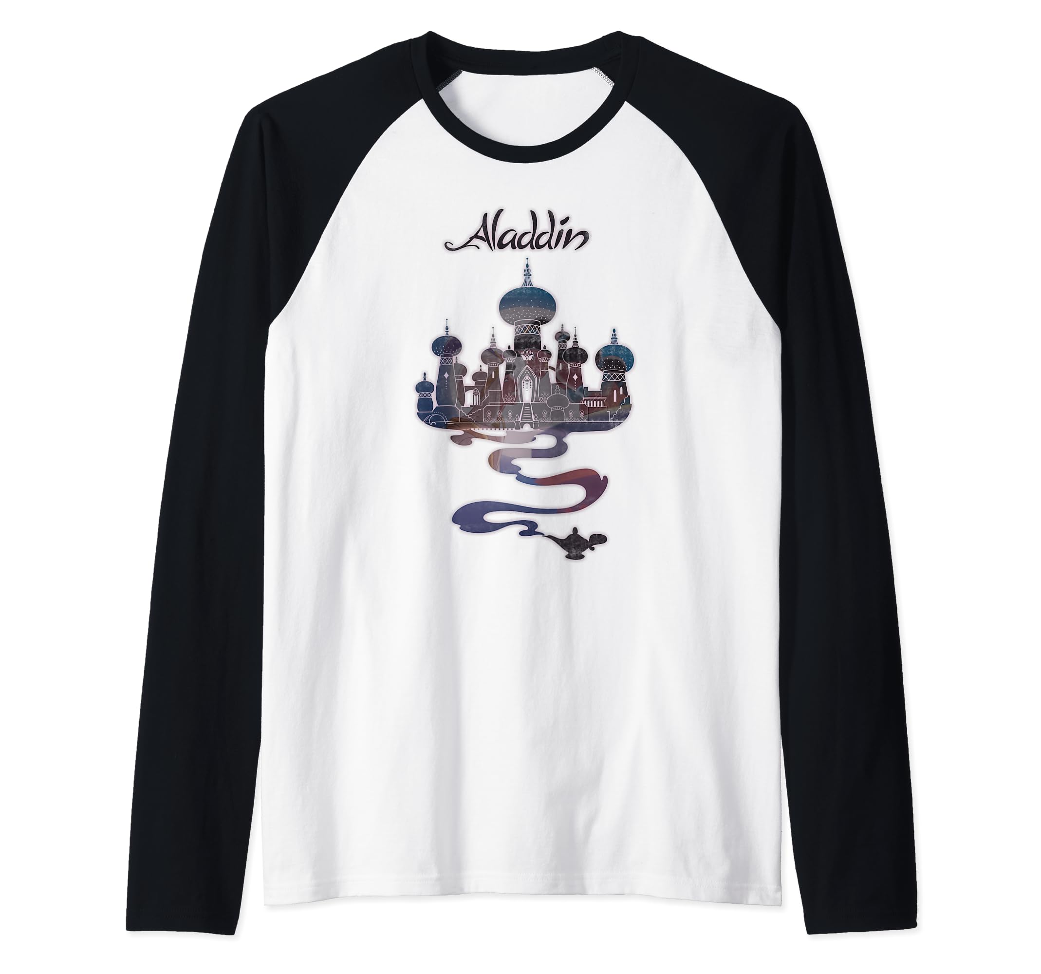 Disney Aladdin Genie Lamp Agrabah Fill Poster Raglan Baseball Tee