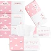 Orighty Disposable Face Towels, Super Soft &amp; Gentle Clean Towels for Face | Makeup Remover Dry Wipes, Facial Cloths for All Skin Types, Use Wet or Dry, Lint-Free Cleansing, 600 Count
