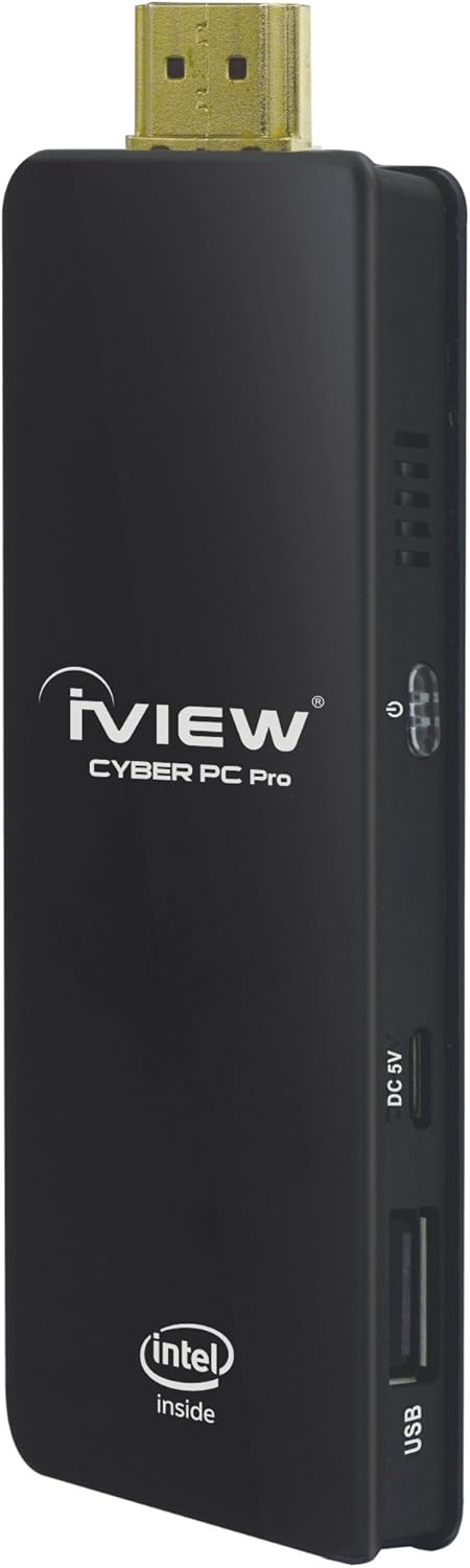 IVIEW-Cyber PC PRO, Windows 10 Mini PC, Intel Quad Core CPU 1.33GHz, 2GB DDR3 / 32GB Storage, 1080P HDMI, Bluetooth 4.0