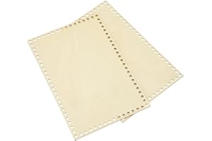 PATIKIL 8 x 12 Inch Crochet Basket Base, 2 Pcs Basket Bottoms Square Wood Base Shaper Bag Making Supplies Weaving Knitting Ki