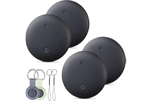 Reyke Smart Tag, Air Tracker Luggage Tracker, Works with Apple Find My (iOS Only), Item Locator for Key, Luggage, Backpack, Wallet, IPX6 Waterproof, 4 Pack