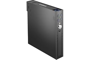 Eamiruo Vehicle Gun Safe for Handgun with Fingerprint, Keypad Lock, Key, Biometric Car Gun Safe for Pickup, SUV, Truck, Sedan and Hatchback, Quick Access Pistol Safe for Nightstand Beside