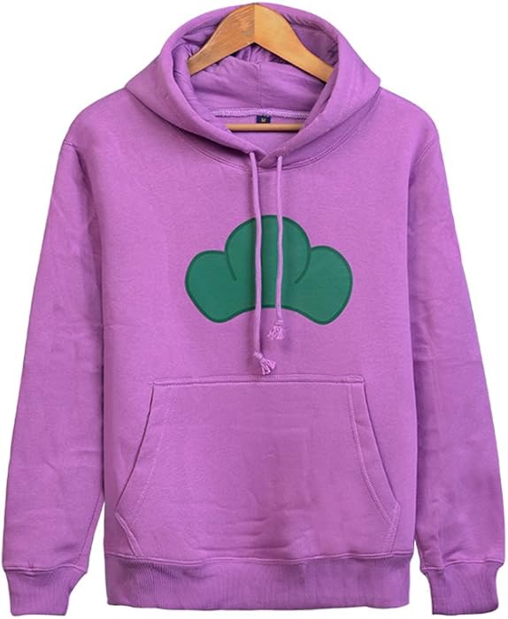 Anime Girl With Brown Hair Short Hair Purple Eyes Hoodie Skirt