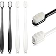 4 Pieces Extra Soft Toothbrushes for Sensitive Gums with 20000 Micro Nano Bristle for Adult Pregnant Gum Recession Elderly Braces, Protect Fragile Gums(Black, White)