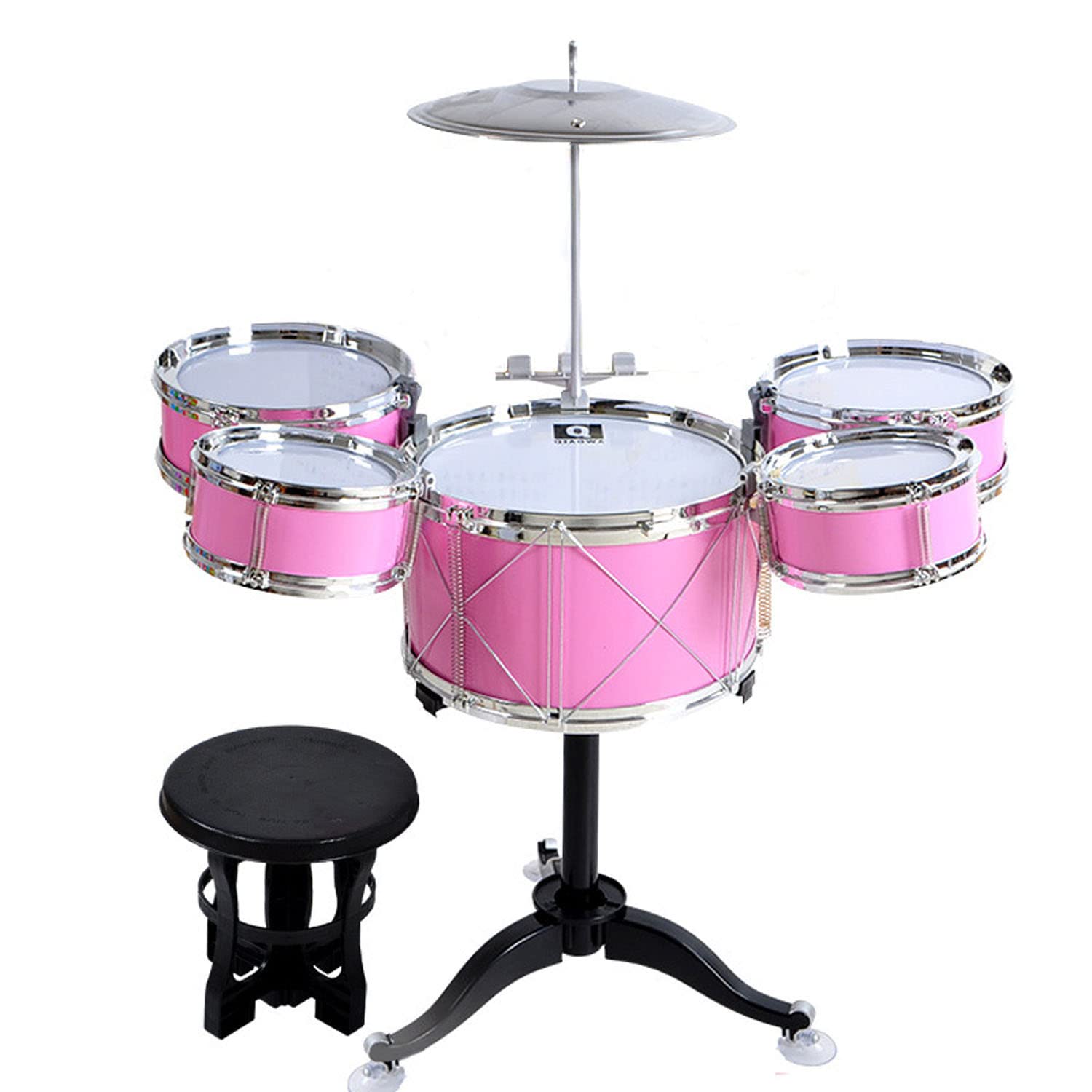 Photo 1 of Suitable for Children Aged 3-6 ?Kids Drum Toy Set Rock Jazz Drum (pink)