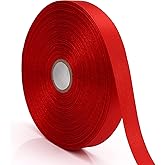 Nsilu 1/2 inch, Red Ribbon for Gift Wrapping 50 Yards Perfect Wedding Party Wreath Sewing DIY Hair Accessories Decoration Floral Hair Balloons Other Projects