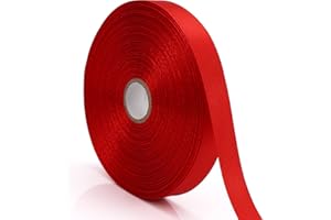 Nsilu 1/2 inch, Red Ribbon for Gift Wrapping 50 Yards Perfect Wedding Party Wreath Sewing DIY Hair Accessories Decoration Floral Hair Balloons Other Projects