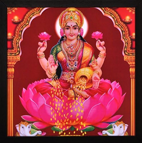 PAF written in a Frame Laxmi Ji Religious Framed Painting (Synthetic, 35 cm x 2 cm x 35 cm)