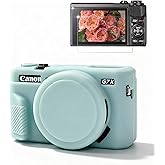 Frevyve Case for Canon G7X Mark II G7X Camera, Soft Silicone Protective Case, Slim Fit Sleeve with Removable Lens Cover and Screen Protector Accessories, Lightweight, Anti-Scratch (Jelly Green)