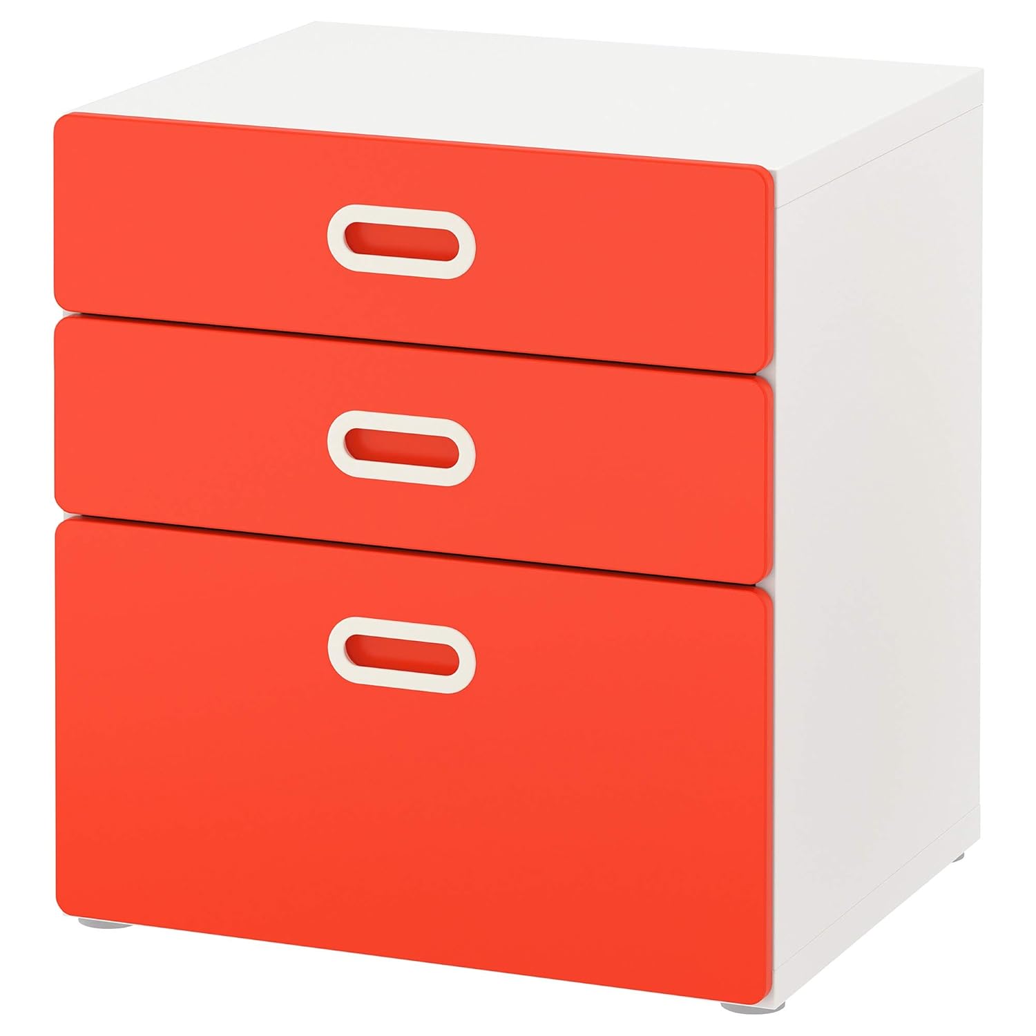 Ikea Stuva Fritids Chest Of 3 Drawers White Red 60x64 Cm 23 5
