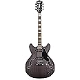 GROTE Electric Guitar Semi-Hollow Body Guitar matte finished P90 (Grey)