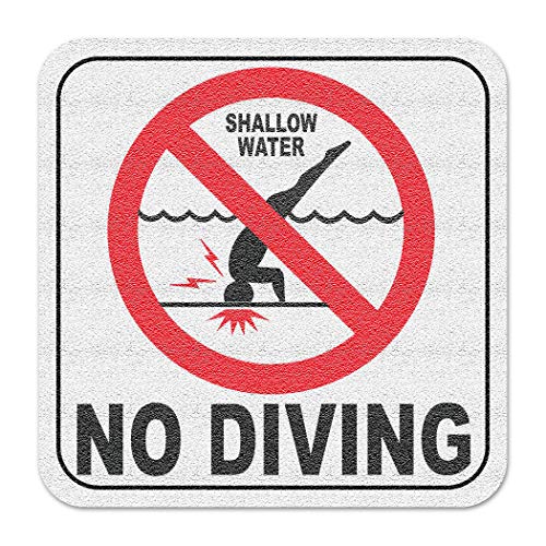 Aquatic Custom Tile Vinyl 3M Adhesive Swimming Pool Deck Depth Marker International No Diving Non-Slip