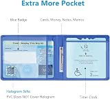 OFFCUP PU Leather Disabled Badge Holder Blue Hologram Safe Timer Wallet view 3