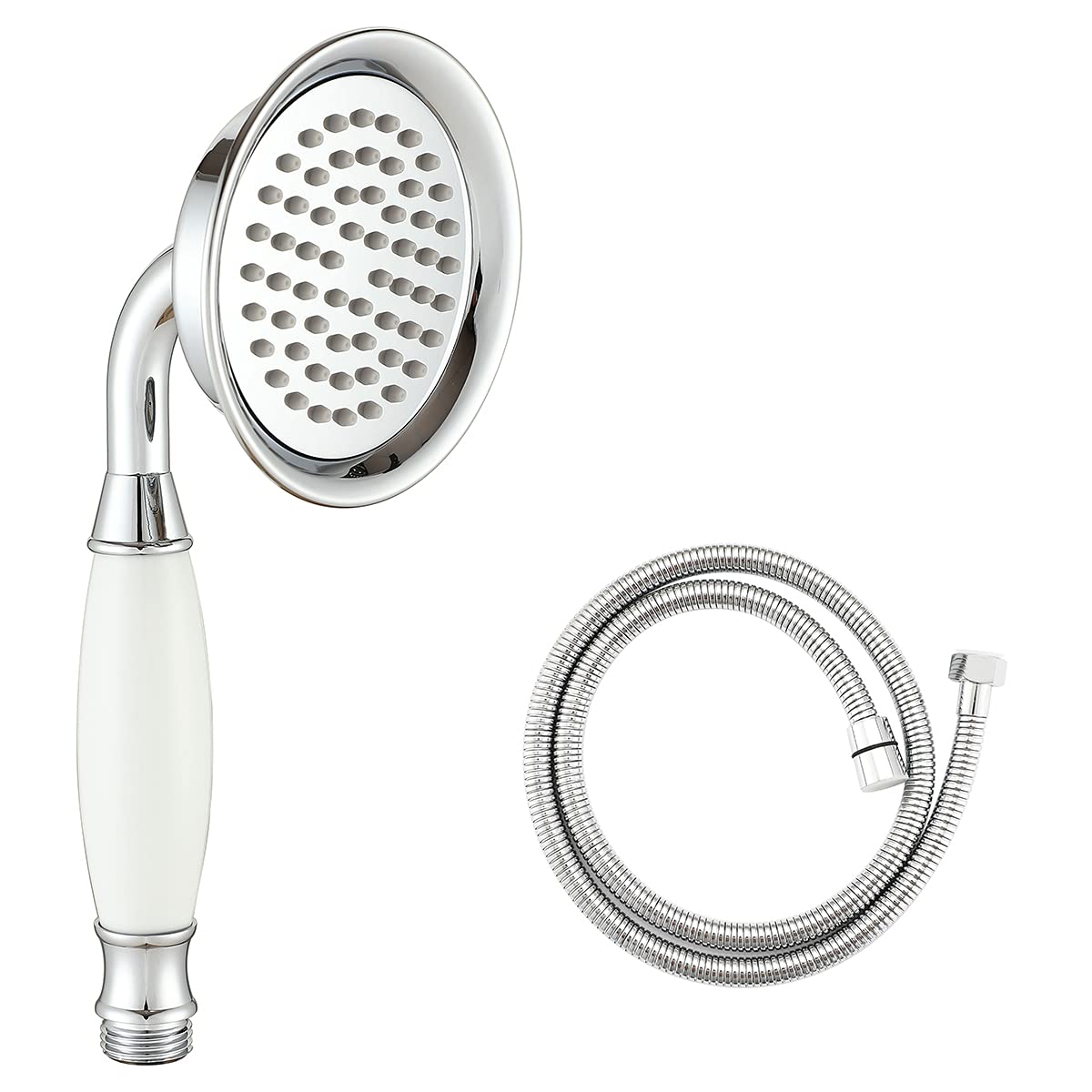 Ownace Victorian Shower Head and 59 Inch Hose Traditional Brass&Ceramics Telephone Hand Shower Head Set for Bathroom