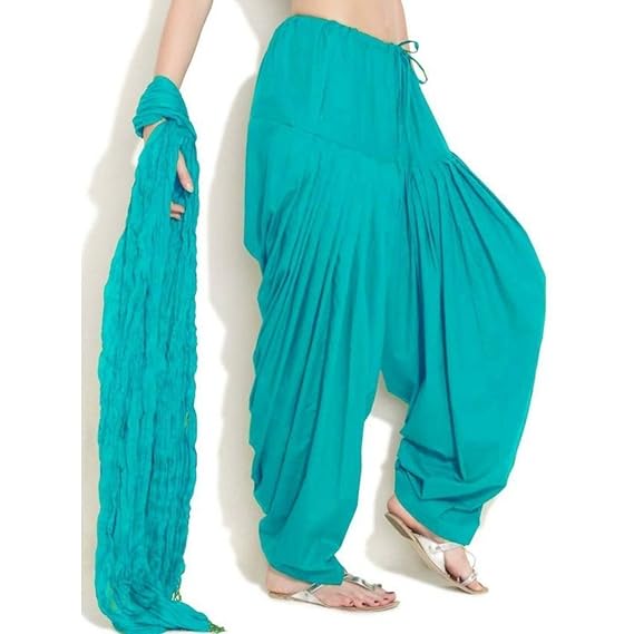 Brand present Solid Qulity Cotton Patiala Salwar Pant with Dupatta set