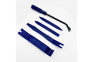 Sylvil 5 PCS Auto Trim Removal Tool Kit, No Scratch Plastic Interior Door Panel Clip Fastener Removal Pry Set, Vehicle Audio Dash Window Molding Remover Tool Kit, Car Accessories (Blue)