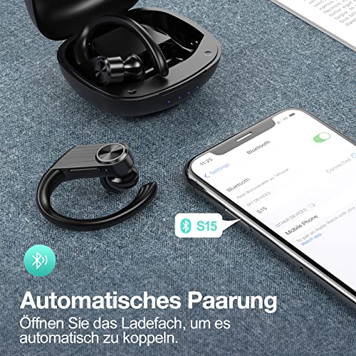 Casque de Sport Bluetooth sans Fil IPX7 étanche pour Le Jogging/la Course avec Microphone intégré, 25 Heures d\'autonomie, Bluetooth 5.0 pour Apple Huawei Samsung