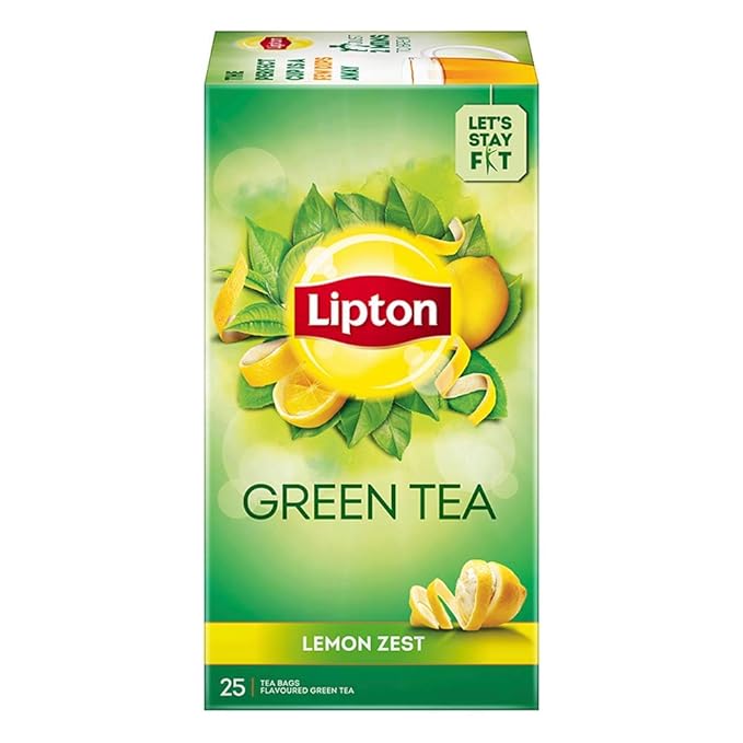 Lipton Lemon Zest Green Tea Bags, 25 Pieces Amazon.in Grocery