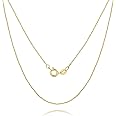 MONA MILANI 14K Gold Necklaces for Women & Mens Necklace Gold Chain for Women Mens Chains Elegant Dainty 14k Necklaces thin Cable Chain Necklace Chains 1mm 16-26