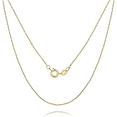 MONA MILANI 14K Gold Necklaces for Women & Mens Necklace Gold goldChain for Women Mens Chains Elegant Dainty 14k Necklaces thin Cable Chain Necklace Chains 1mm 16-26