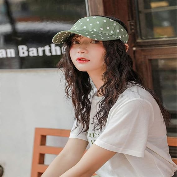 Women S Summer Sun Visor Women S Sports Fitness Wave Point Cotton