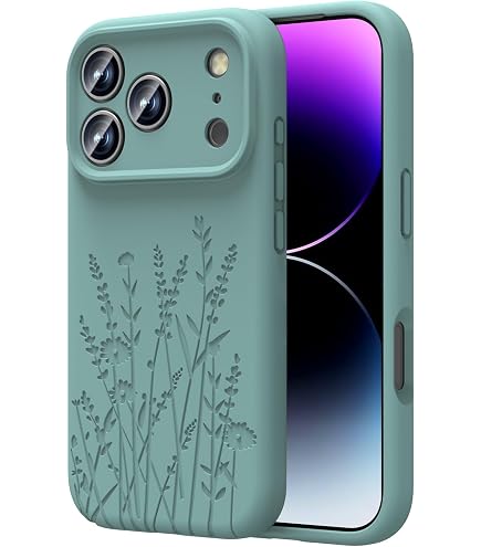 Amazon.com: OAOA Engraved for iPhone 15 Pro Case, Midnight Green