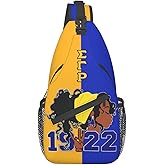 JIW Iaa Sling Bag for Women Sorority Gifts Lightweight Crossbody Daypack with Adjustable Chest Bag for Sports Travel, Hiking