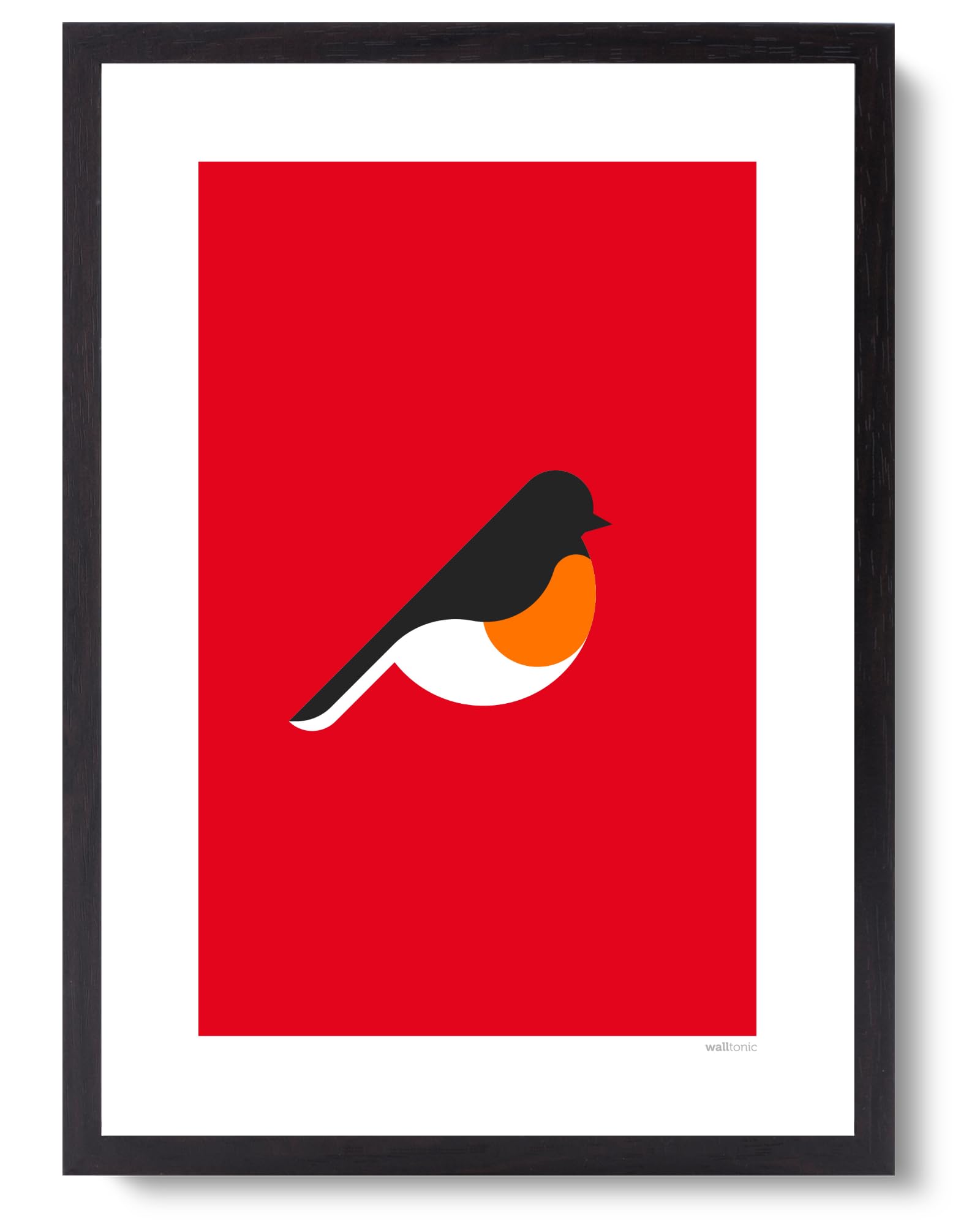 walltonic - Bristol City FC Football Club 'The Robins' Minimalist Wall Art Print Poster Gift - Unframed - Size A3